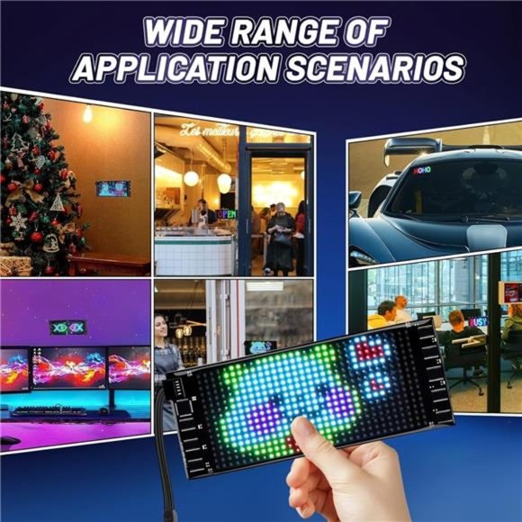 VDIKKS LED Sign Programmable FPCB Flexible Matrix Panel Small Screen Animation T - Picture 6 of 7